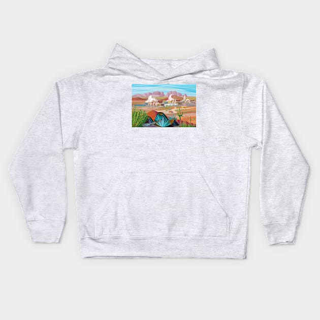 Power Plant in the Desert Kids Hoodie by charker